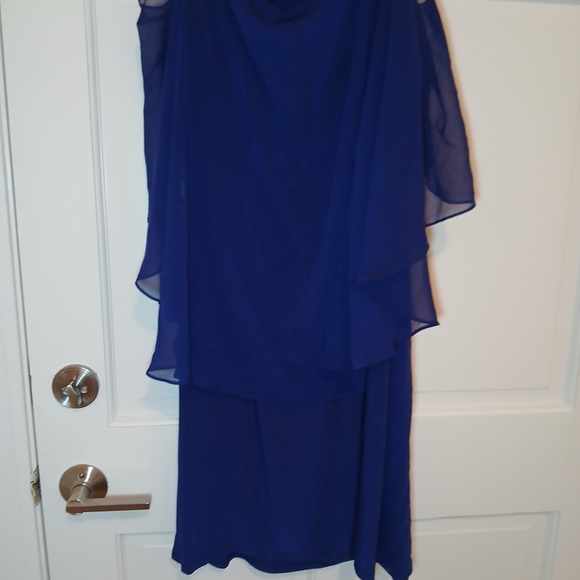 MSK Blue Dress with Silver Details - Picture 6 of 7